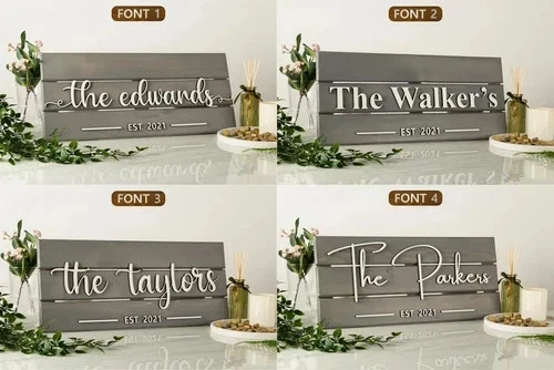 Home Decor, Personalized Gift, Housewarming Gift, Wall Art, 3D Sign, Family Last - Image 3 of 4