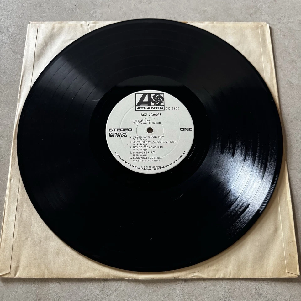 Boz Scaggs - Self Title 1973 Atlantic SD 8239 White Label Promo Great Condition - Image 4 of 4