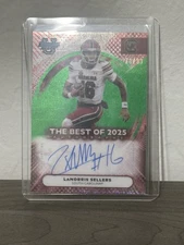 LANORRIS SELLERS 2025 BOWMAN UNIVERSITY BEST OF 2025 GREEN REFRACTOR AUTO /99