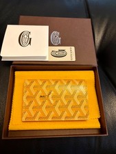 Goyard Saint Pierre Yellow Credit Card Wallet