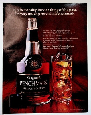 Seagram's Benchmark Magazine Ad Vintage Bourbon Whiskey 1970s 1980s Print