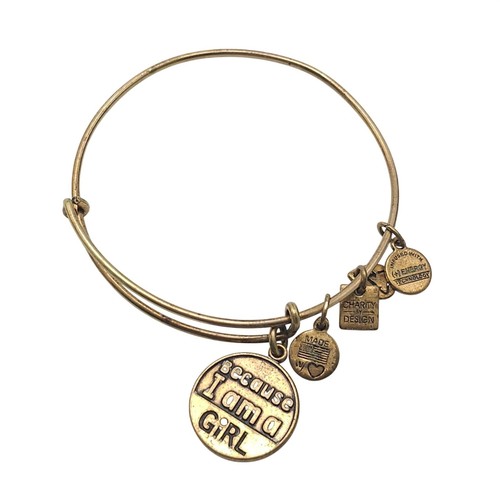 Alex And Ani Charity By Design Gold-Tone Bracelet "Because I Am A Girl" 2013