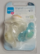 MAM Original Day  Night Pacifiers Set of 3 16 Months Brand New Factory Seale
