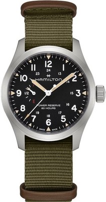 NEW HAMILTON KHAKI FIELD 80 HOUR MECHANICAL POWER RESERVE 40MM H69509930