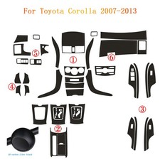 For Toyota Corolla 2007-2013 3d Carbon Fiber Pattern Interior Diy Trim Decals