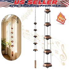 Large Deep Resonance Serenity Wind Chimes Metal Deep Tone Outdoor Home Decor US