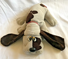 Vintage Pound Puppies Large Gray Brown Plush Dog Tonka 18" Collar