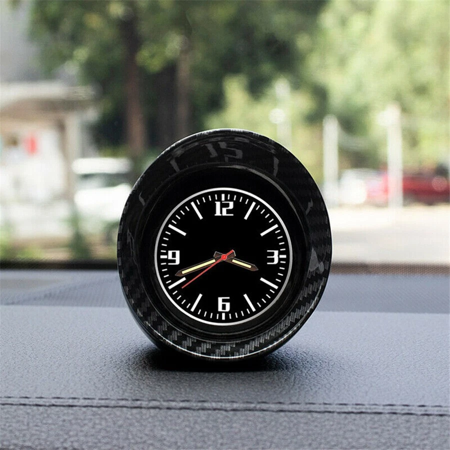 car Dashboard Clock Round Luminous Zinc Alloy Shell Removable For Auto Interior - Image 2 of 4