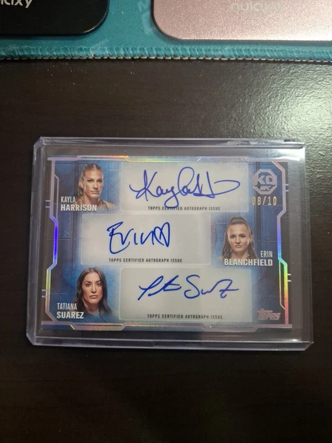 2025 Topps Knockout Tatiana Suarez Erin Blanchfield Kayla Harrison Trio Autogramm /10