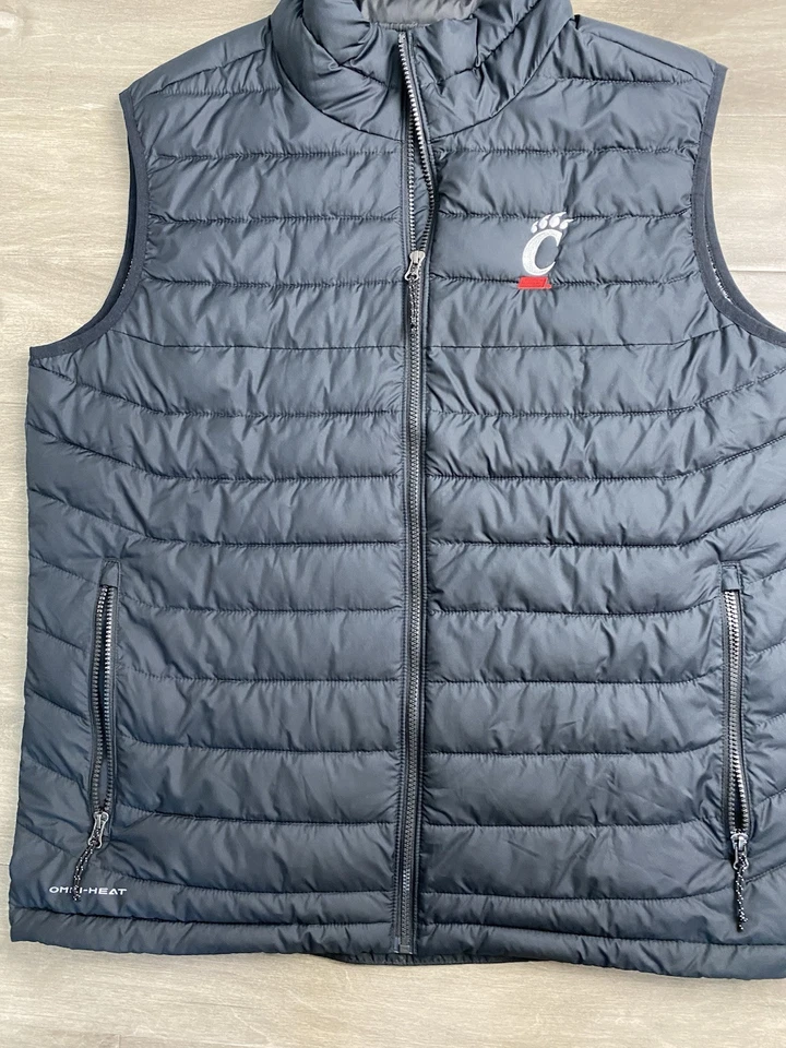 Columbia Omni-Heat Puffer Chaleco Para Hombres XL Aislado Acolchado Exterior Bearcats Logo Foto 4 de 4