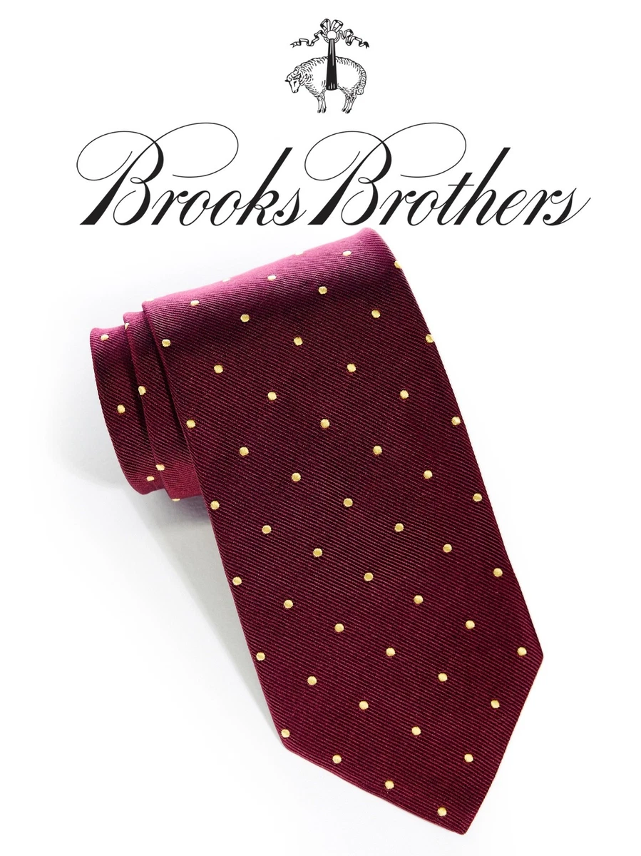 Cravate Homme Brooks Brothers Rouge Soie – Motif Géométrique USA