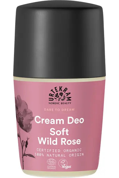 Urtekram Soft Wild Rose Deodorant Roll On 50ml Organic - Image 2