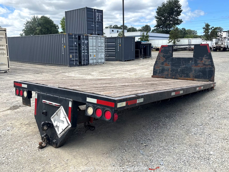 19' Utility Truck Flat Bed Wood Deck Stake Pockets Tow Hitch bidadoo