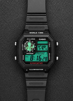 Custom Casio AE-1200WH Fallout Inspired Mod - Green, Fallout Boy