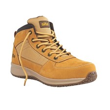 Site Safety Boots Mens Wide Fit Wheat Leather Lightweight Steel Toe Size 12