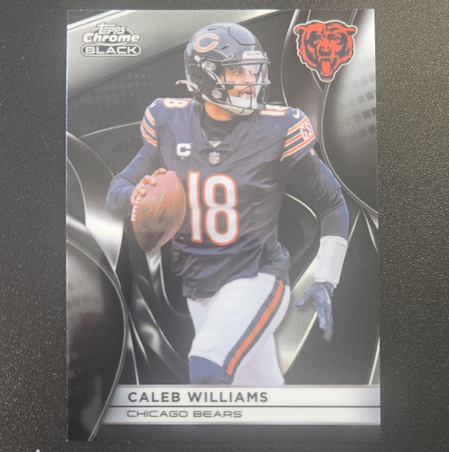 Topps 2024 Chrome Black Caleb Williams Chicago Bears Rookie #20 Football Card
