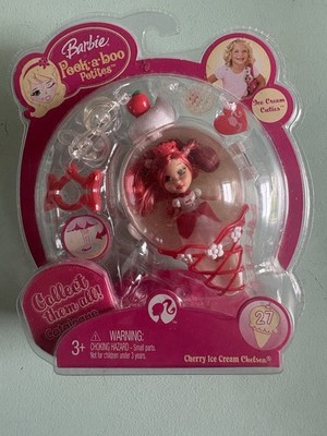 NEW Barbie Peek-a-Boo Petites Cuties Cherry Ice Cream Cone Chelsea Doll Play Set