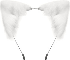 Cat Fox Faux Fur Ears Headband Cute Halloween Fancy Dress Cosplay Handmade Anima