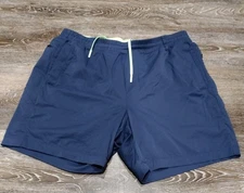 Bird Dogs Shorts Mens XL Blue Lined Drawstring Boom Comfort Athletic Gym Stretch