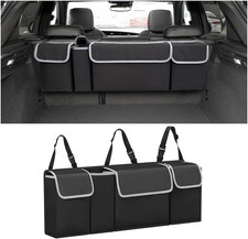 Car Trunk Organizer, Hanging Backseat Storage Bag, Black