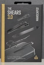 MANSCAPED The Shears 3.0 5-Piece Precision Men’s Nail Grooming Travel Kit NEW