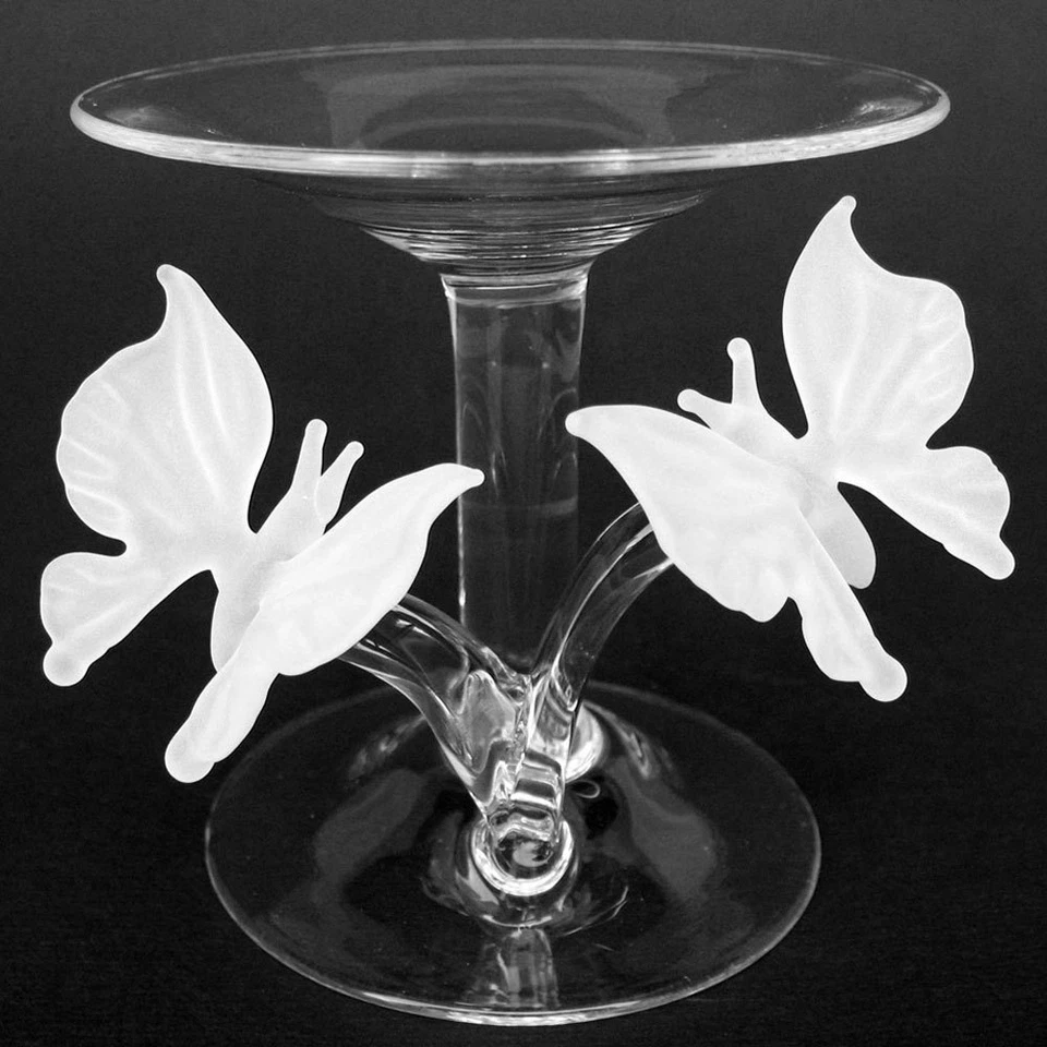 Juego de candelabro cónico Butterfly Unity de vidrio soplado Foto 4 de 4