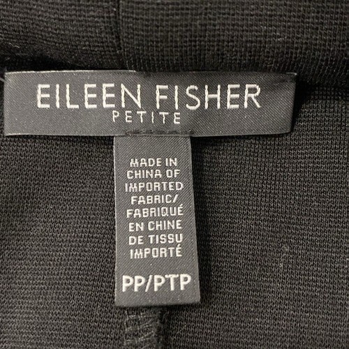 EILEEN FISHER PP Black Ponte Knit Single Button Blazer Stretch Office Siren Corp - Picture 11 of 16
