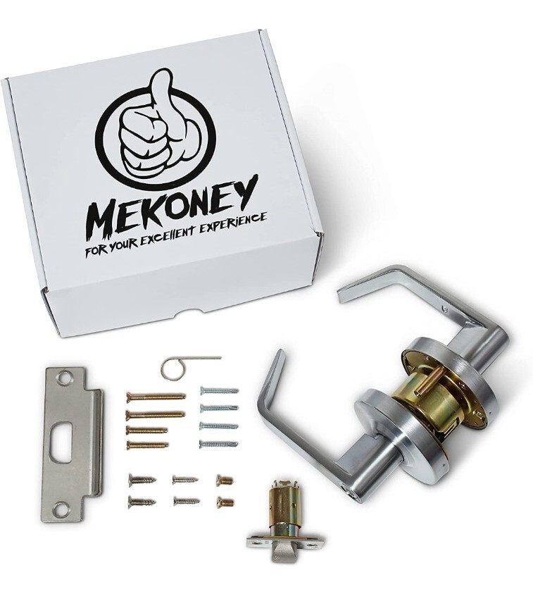 MEKONEY Privacy Door Lock - Heavy Duty Cylindrical Lever - Commercial High...-image