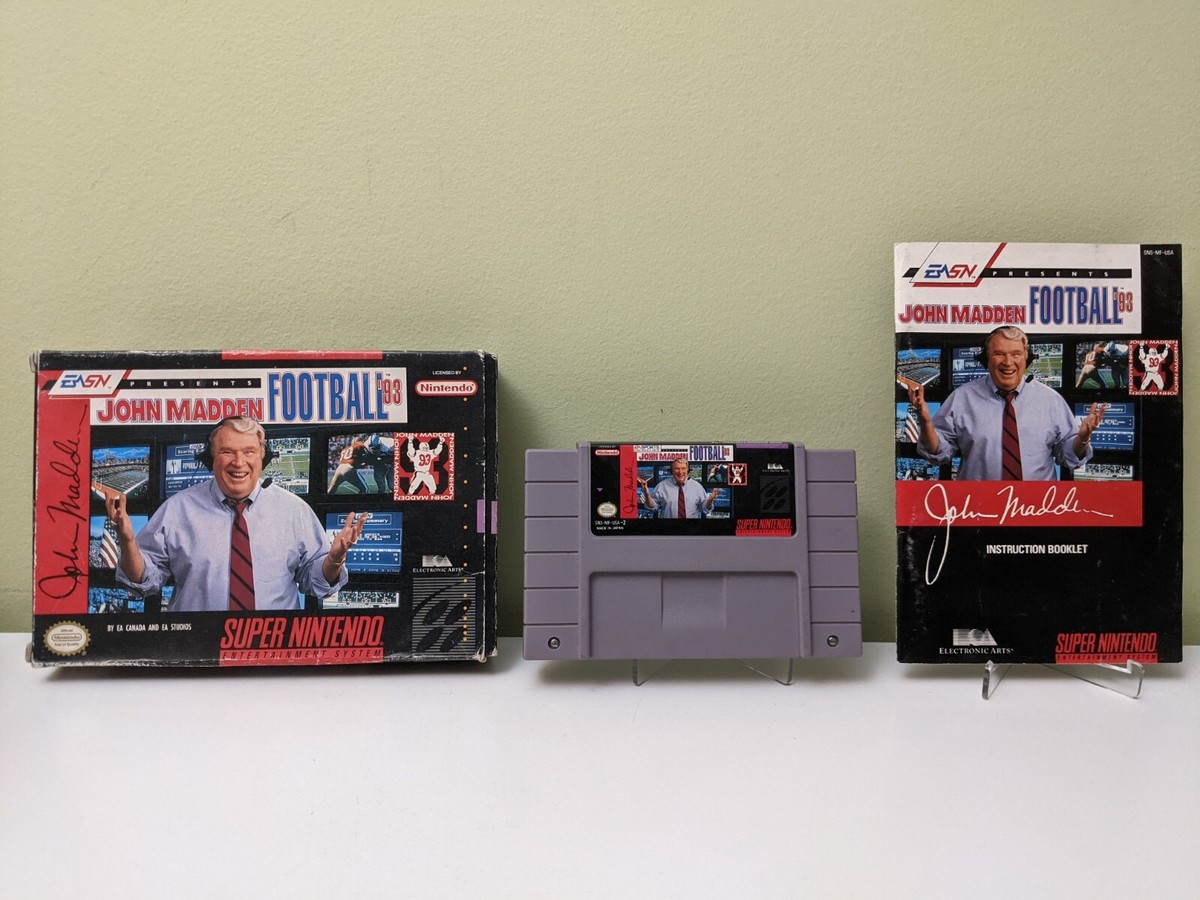 スーパーファミコン - SFC★JOHN MADDEN FOOTBALL'93 SNES 海外版 John Madden Football 93 SNES Super Nintendo Game | eBay