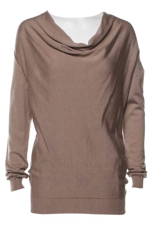 LANVIN Cowl Neck Sweater Jumper Wool & Cashmere & Silk Size XS