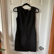 Loft Ann Taylor Dress Women’s Size O Knee Length Zipper Back Black 