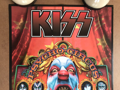 Original Vintage 1990s K.I.S.S Psycho Circus Poster 1998 Rock