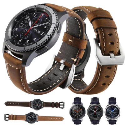 Leder Armband für Samsung Galaxy Watch 6 5 4 3 Band 42/46/40/44/43/47mm Gear S3