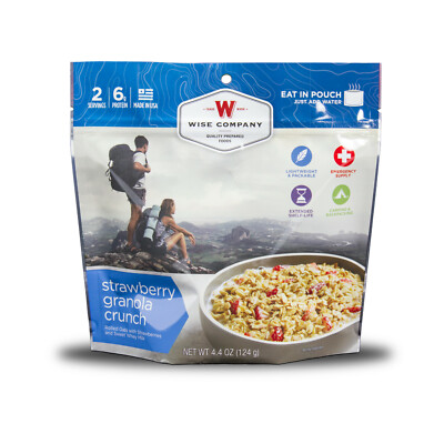 Wise Foods Freeze Dried Strawberry Granola Crunch Camping Food (Case of 6)