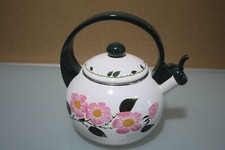 Villeroy und Boch Wildrose Wild-Rose emaillierter Wasserkessel Flötenkessel 2L