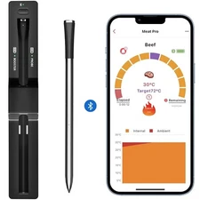 Smart Wireless Meat Thermometer, Remote Range Dual Bluetooth Digital Food Thermo