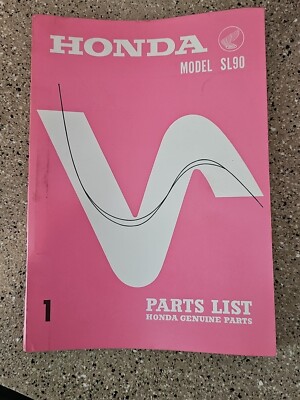 VINTAGE 1969 HONDA SL90 HONDA 90 PARTS LIST 1 HONDA GENUINE PARTS