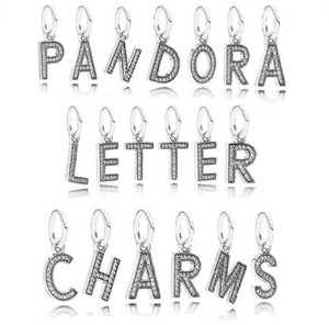 Pandora Dangle Letter Charms A-Z S925 Sterling Silver Free ...