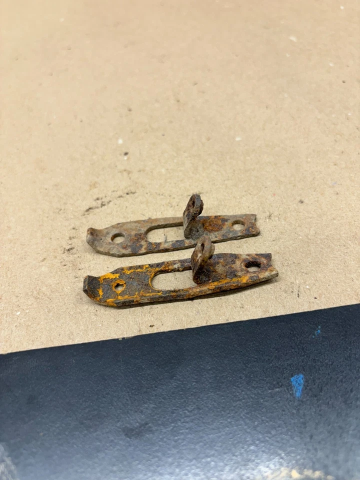 2 USED SIDE MIRROR MOUNT BRACKETS 60S GM? UNKNOWN ORIGIN IMPALA GTO LEMANS MALIB - Image 2 of 4