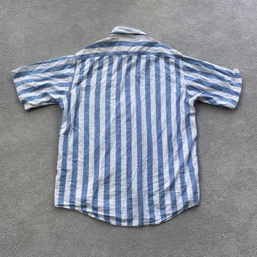 Vintage Carhartt Striped Short Sleeve Button Up Summer Camp Shirt - Picture 5 of 8