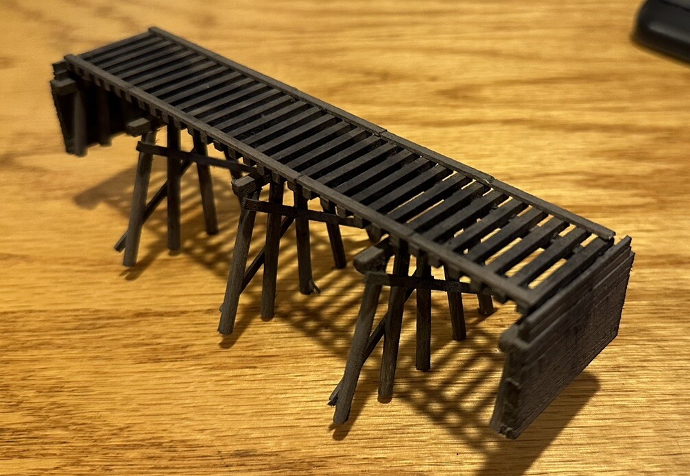 Custom Completed Realistic Ho Scale Wooden Trestle Bridge. eBay