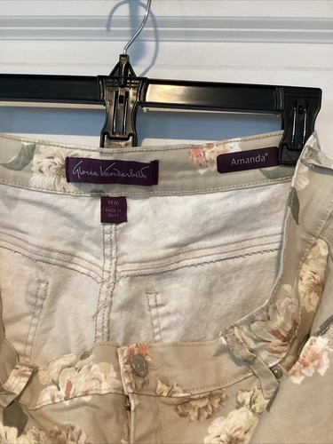 Gloria Vanderbilt Amanda Plus Size 14W Womens Floral High Rise Capris Jeans - Picture 5 of 5