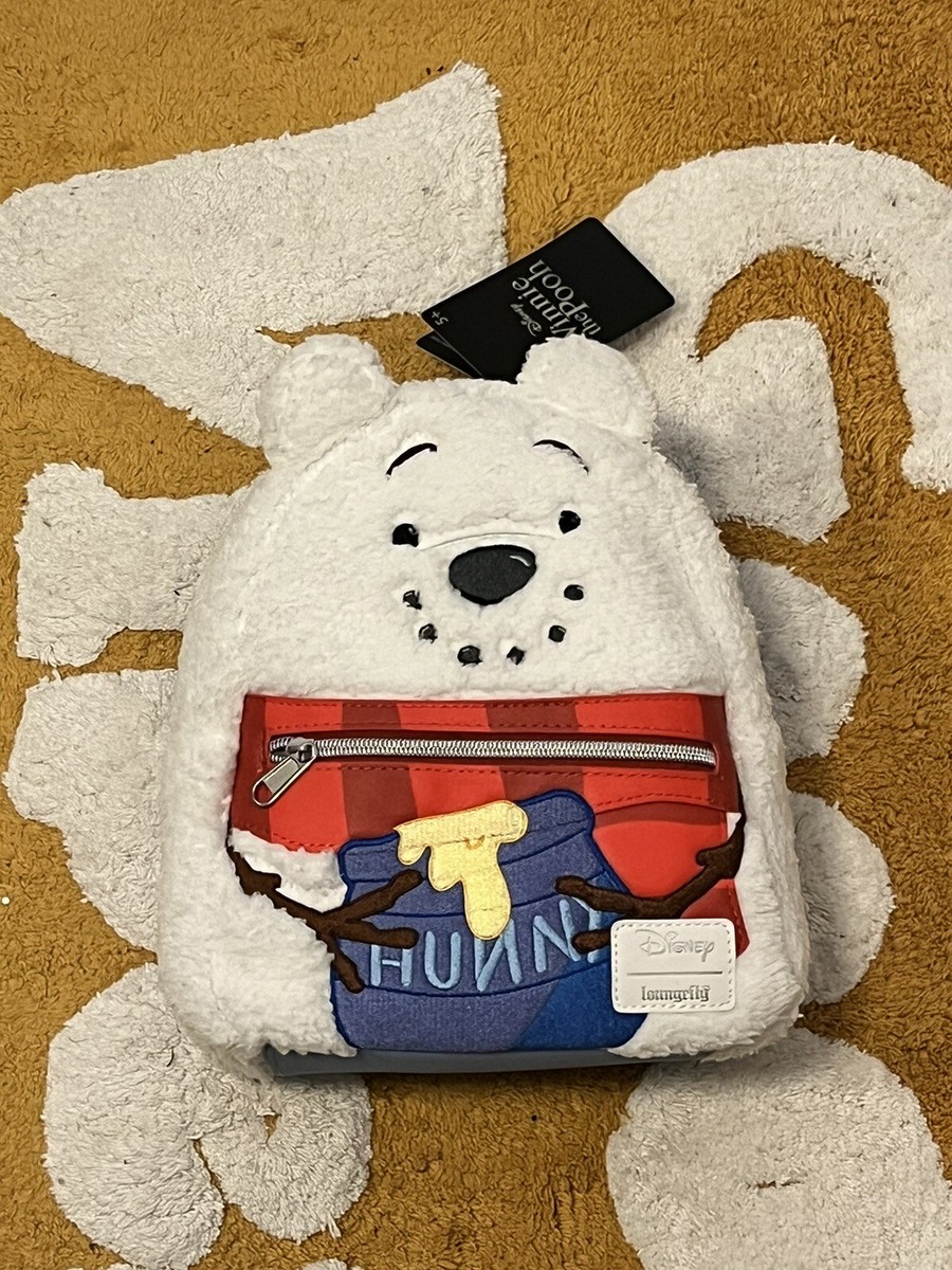Loungefly Disney Winnie the Pooh snowman furry fuzzy plush  display picture 3