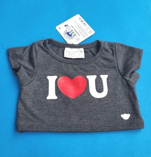Build A Bear I Love You T Shirt Grey BNWT Boys Girls Clothes - Picture 8 of 8