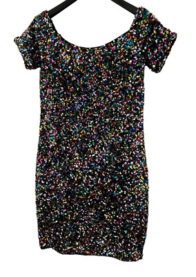 gianni bini cocktail dresses Gianni Bini Cocktail Sequin Sheath Dress Size 6 Multicolor Sequins Dress