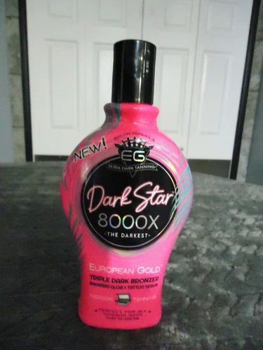 EUROPEAN GOLD DARK STAR 8000X THE DARKEST INDOOR TANNING LOTION 12 OZ. ( new) *