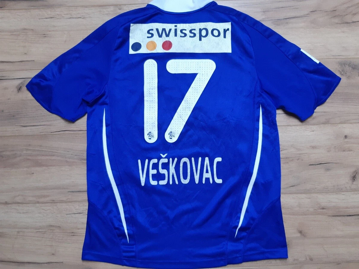 Maillot FC Lucerne Jako – Match Porté Saison 2001/2002 – Bleu, état D'usage
