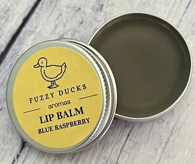 Blue Raspberry Fuzzy Ducks Aromas Lip Balm Handmade & Natural 15g Tin