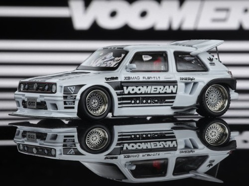VW Volkswagen Golf MkII - KS Wideboby - blanco / negro - Liberty 1:64 - Imagen 4 de 6