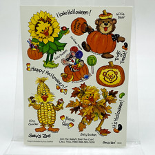 Suzy's Zoo Halloween Scrapbooking Stickers Pumpkins Leaves New